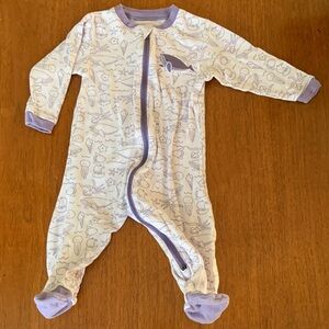 🍊5/$25 Whale Print Kids Footie Pajamas size 6m